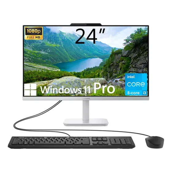 Computadora De Escritorio Lenovo 24 A100 I3-n305 Win 11 Pro