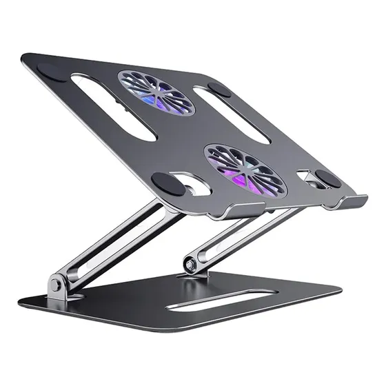 Mesa De Metal Ajustable Soporte Para Computadora Gris