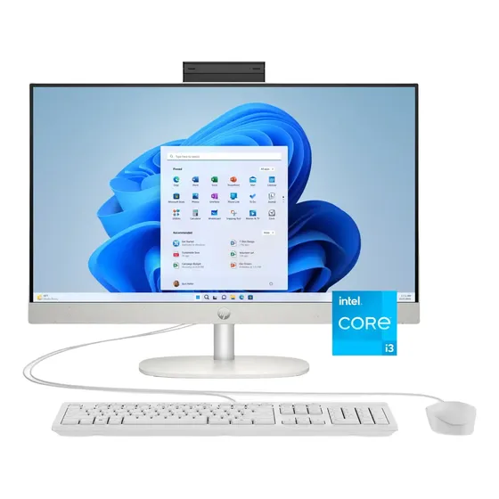 Hp 24cr0014 23.8 Touch Todo En Uno I3 8gb 512gb Blanco Shell White