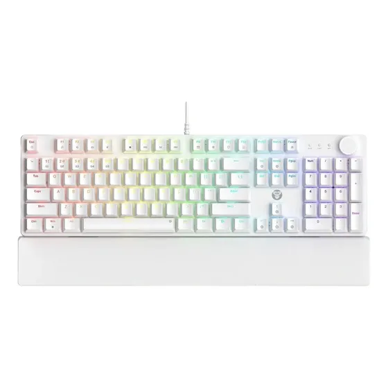 Teclado Mecánico Fantech Maxpower Ii Mk894 White Yellow Zest