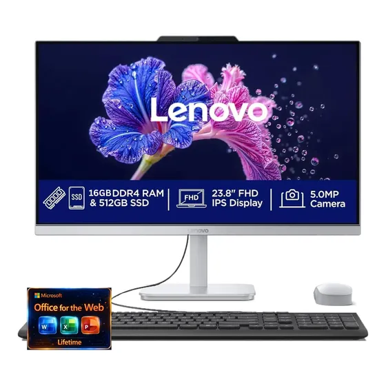 Computadora De Escritorio Lenovo 24 Fhd Todo En Uno De 16 Gb
