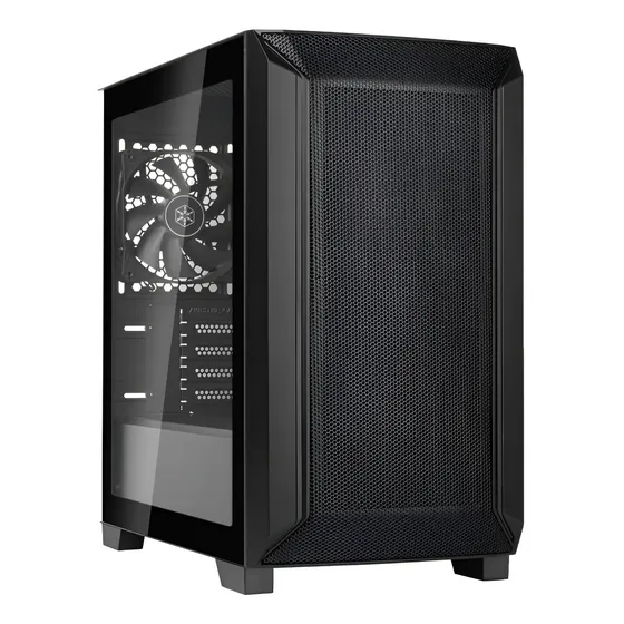 Gabinete Silverstone FARA 312 M-ATX Negro Vidrio Templado Flujo Aire Gamer