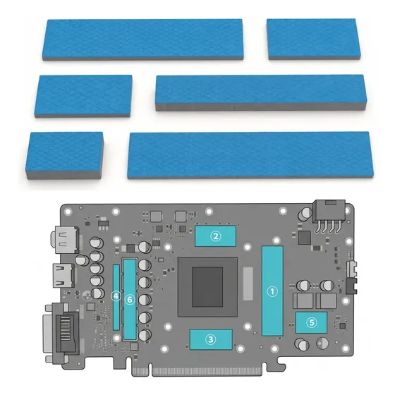 Kit Thermal Pads Pny Geforce Rtx 2060 Super Dual Fan 8gb Gris Oscuro