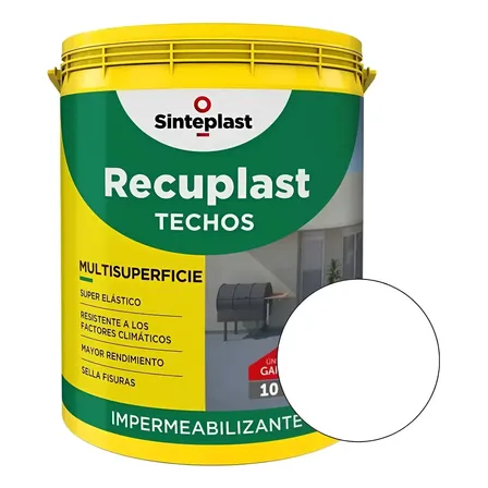 Recuplast Techos Sinteplast Impermeabilizante X 20 Kg Blanco Mate