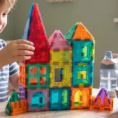 Bloques Magneticos para Armar Traslucidos Waggs Juego de Construccion Waggs 3D