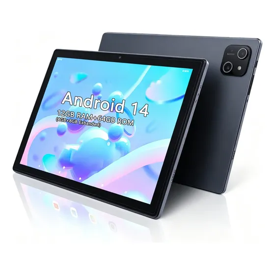 10.1  Tablet, Android System, 64gb Storage, 6000mah Battery Gris