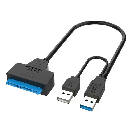 Adaptador Usb 3.0 A Sata Iii 22 Pines Hdd Ssd 2.5 Con Power