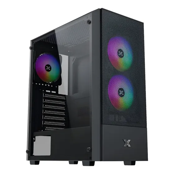 Gabinete Gamer Xigmatek Hero II ATX Vidrio Templado 3 Coolers Negro