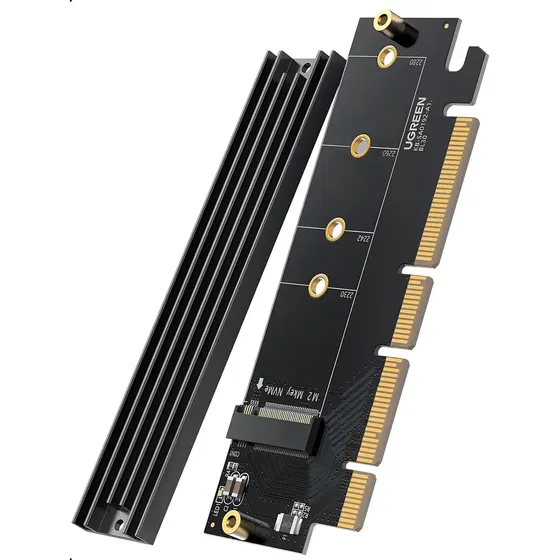 Tarjeta de Expansion Adaptador Ugreen - Soporta mas de 2TB - Rapida Transferencia de Datos de 32Gbps / 64Gbps - Disipa el Calor - CM465-30715