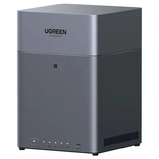 Servidor de almacenamiento NAS Ugreen Nasync Dh4300 Plus de 4 bahías, procesador de 8 núcleos, 8 GB de RAM, puerto LAN de 2,5 GbE, salida HDMI 4K, salida HDMI, nube privada y soporte Docker sin discos