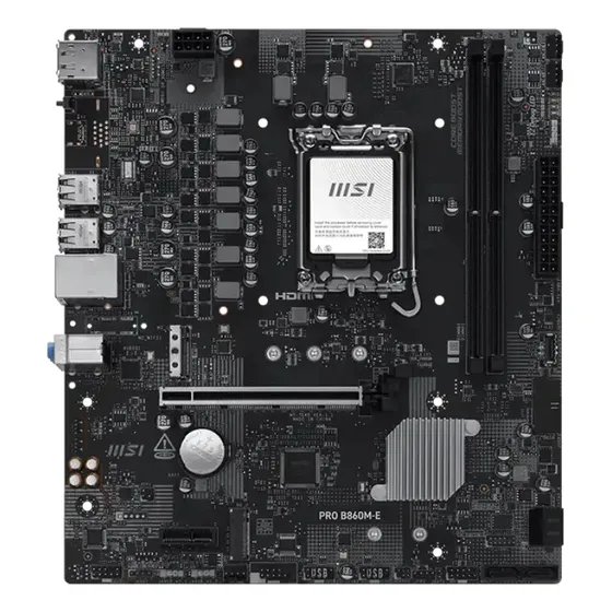 Mother Intel B860m-e Msi Pro Lga1851 2xddr5 M-atx Negro