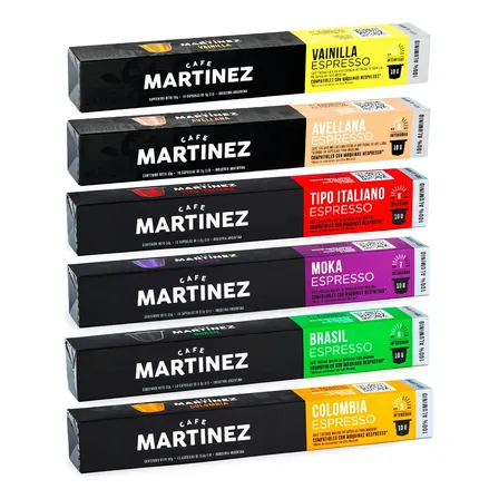 Café En Cápsulas Café Martinez Compatible Con Máquinas Nespresso Combo X 60 Unidades