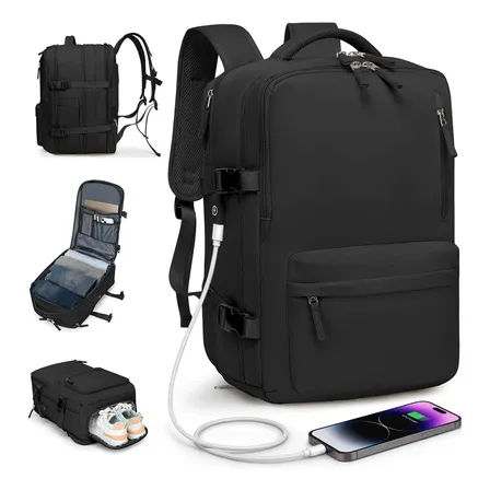 Mochila De Viaje Para Notebook Expansible Impermeable Avión