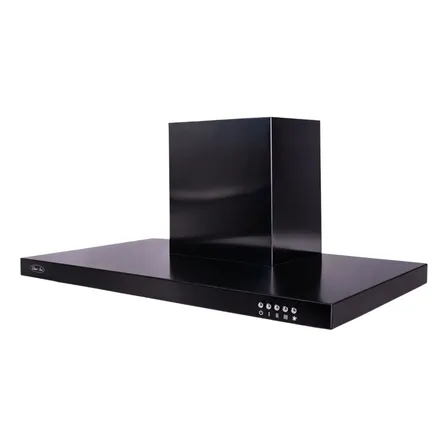 Campana Slim Flat Negra Black 90 Cm C/motor 3 Vel Negro