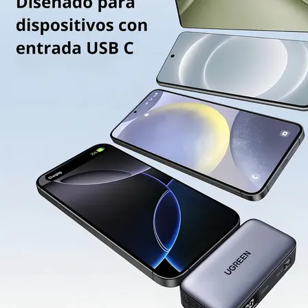 Power Bank Mini 5000 mah conector USB-C 20 W color gris Ugreen
