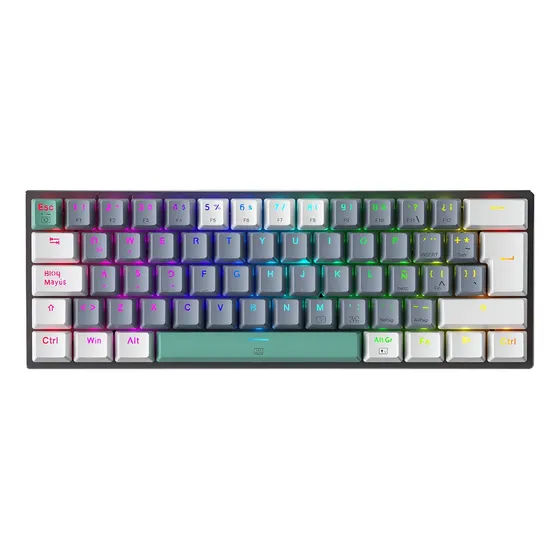 Teclado Gamer Mecánico Machenike K500-b61 Rgb Switch Rojo Red Switch Español