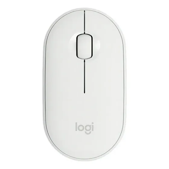 Mouse Inalámbrico Logitech Pebble M350 Blanco Color Blanco crudo