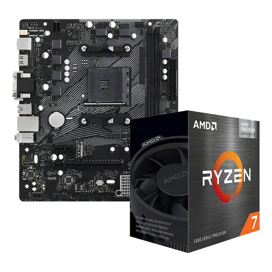 Combo Actualizacion Ddr4 Ryzen 7 5700g + A520m Am4 Color Negro