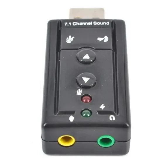 Placa De Sonido 7.1 Externa Usb 2.0 Audio In On Mini Plug