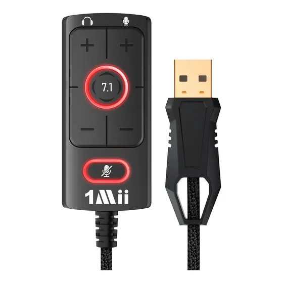 Tarjeta De Sonido Virtual 7.1 Usb 1mii S03 Jack 3.5mm