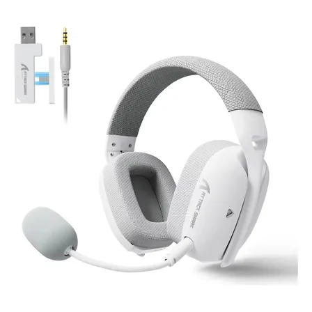 Auriculares Inalámbricos Para Juegos Attack Shark L80 Pro, B White