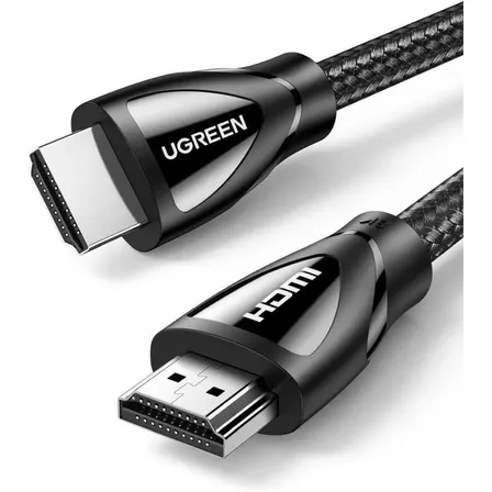 Cable Ugreen Hdmi 2.1 - Certificado Profesional - 8K 60Hz 4K 120Hz - Trenzado Blindado - Premium Full HD - 3 Metros - HD140-80404