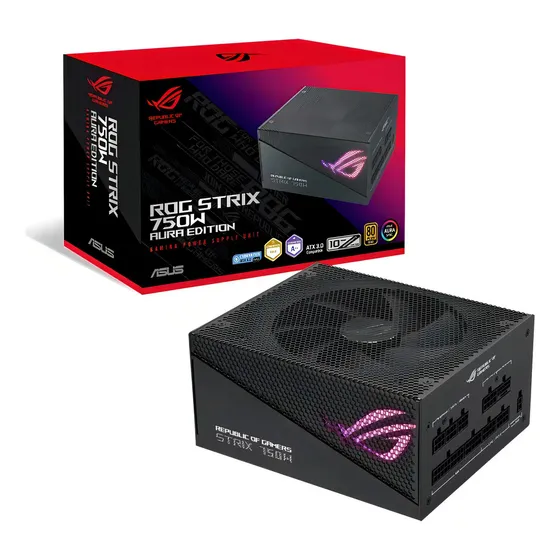 Fuente de alimentación para PC Asus ROG Strix ROG-STRIX-750G-AURA-GAMING 750W negra