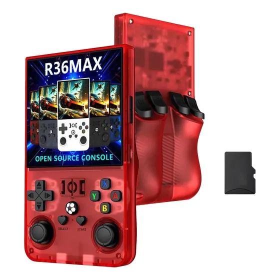 Consola De Juegos - Rojo Transparente Versión 3 Sin Memoria