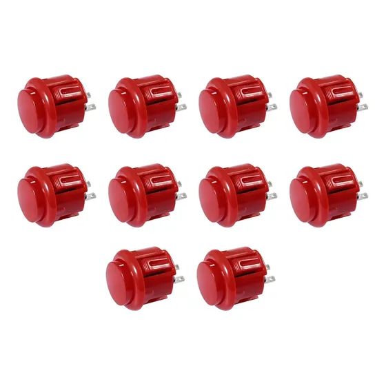 10 Botones Arcade Responsivos De 24 Mm Para Videojuegos