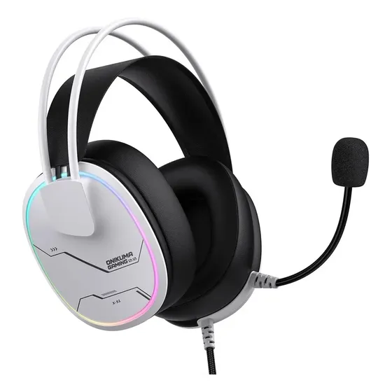 Auricular Gamer Onikuma X91 RGB Microfono HD Flexible 360 Sonido Envolvente Conexion 3.5 mm Multiplataforma