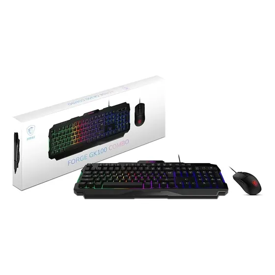 Teclado Y Mouse Gamer Msi Forge Gk100 Rgb 19