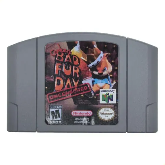 Tarjeta De Juego Conker's Bad Fur Day (sin Censura) Para N64