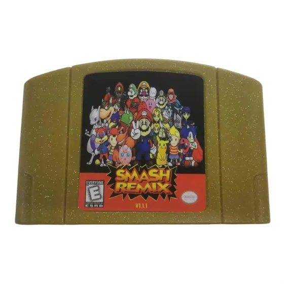 Smash Remix V1.1.1 (carcasa Dorada) Para N64