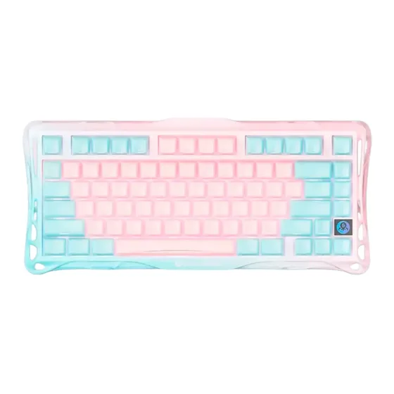Teclado mecánico gamer GravaStar MERCURY K1 LITE Inalámbrico Ingles color Lumen Rose