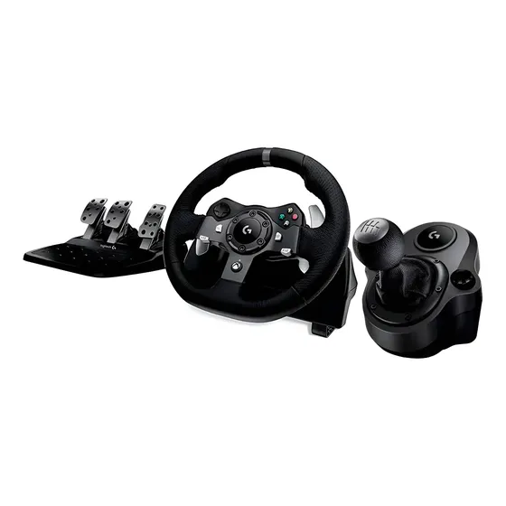 Kit Volante Logitech G920 Palanca Pedales Xbox Series Negro