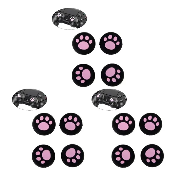 12 Piezas Cubiertas De Pulgar Para Joystick (rosado)