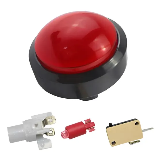 Interruptor De Botón De Videojuego De Arcade Led De 60 Rojo