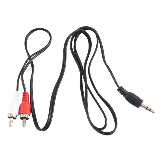 Conector De Auriculares De 3,5 Mm A 2 Cables De Audio Av Rca