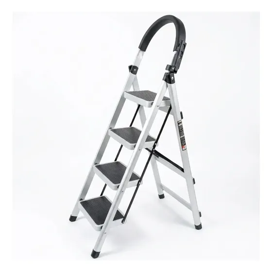 Escalera Plegable 4 Escalones Aluminio Dyvan Tij-4