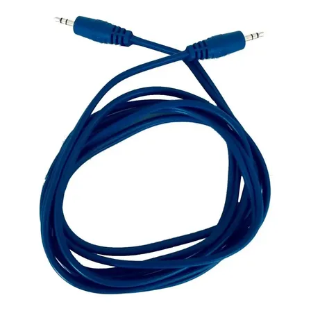 Cable Mini Plug 3.5mm Macho a Macho 4m Azul Artekit para PC Notebook