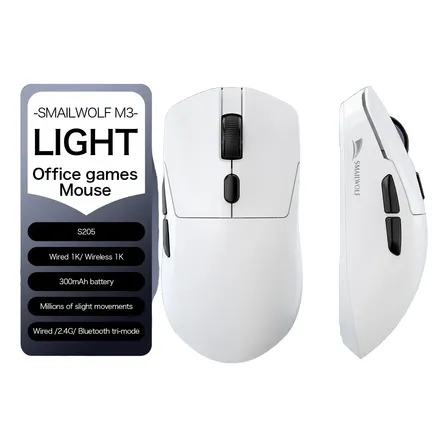 Mouse Gamer Inalámbrico Smailwolf M3 Triple Modo