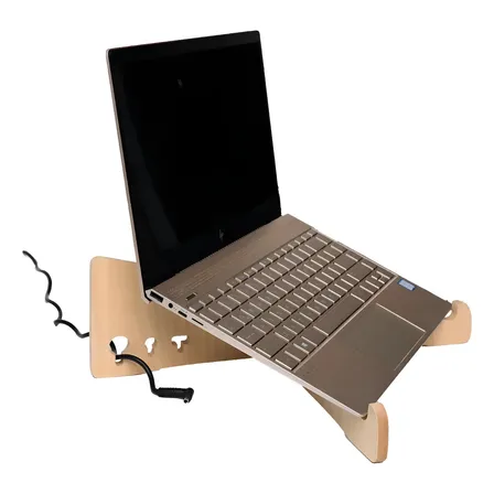 Soporte De Diseño Para Notebook Hecho En Madera Guatambu