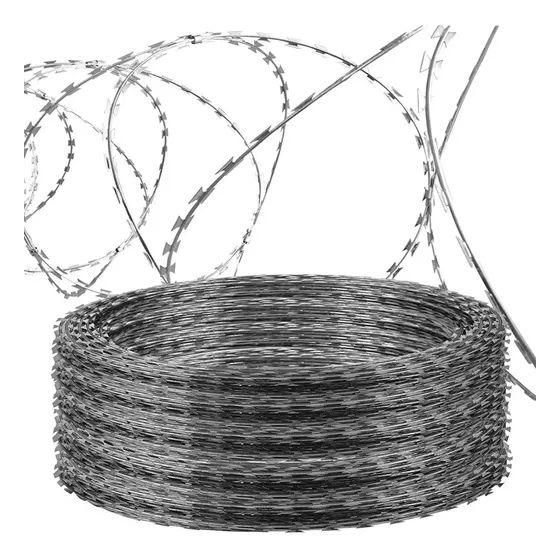 Alambre Galvanizado Concertina Cruzada Doble 45cm 10m 7kg