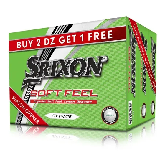 Pelotas Golf Srixon Softfeel Promo 3x2 Docenas Color Blanco