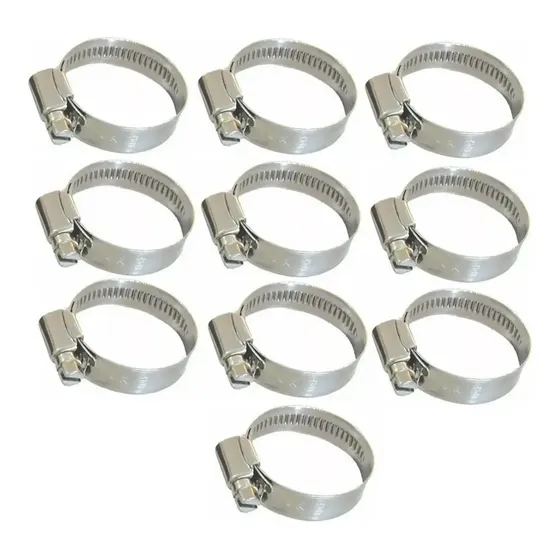 Abrazadera Acero Inoxidable 8 A 12mm Fleje 9mm Pack X10 Unid