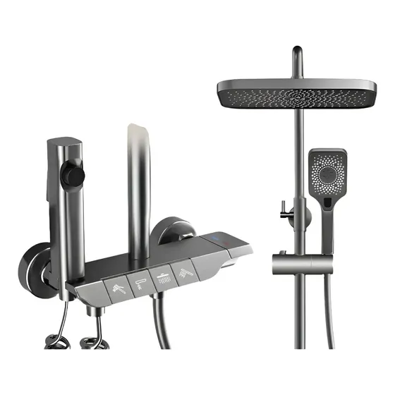 Columna Ducha Inteligente Flor Duchador Griferia Monocomando