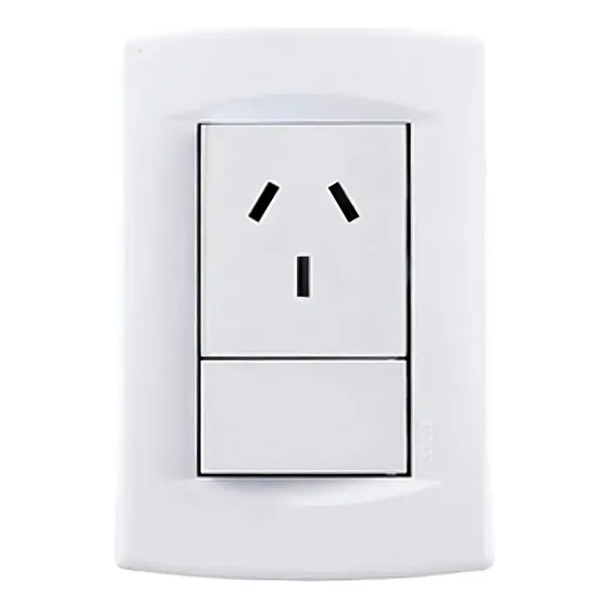 Llave De Luz Armado Toma 20 A Sica Life Aire Acondicionado Blanco