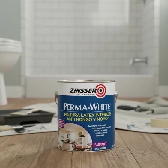 Perma White Latex Antihongo Antimoho Blanco X 4 Litros