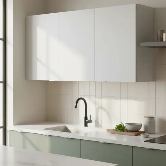 Alacena Cocina 120 Cm Melamina Blanca Mueble Colgante 3 Puertas 2 Estantes Tiradores Aluminio Moderna CTA120 Dielfe