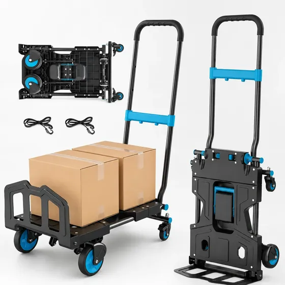 Carro Plataforma Plegable 150kg Carga Pesada Multiproposito